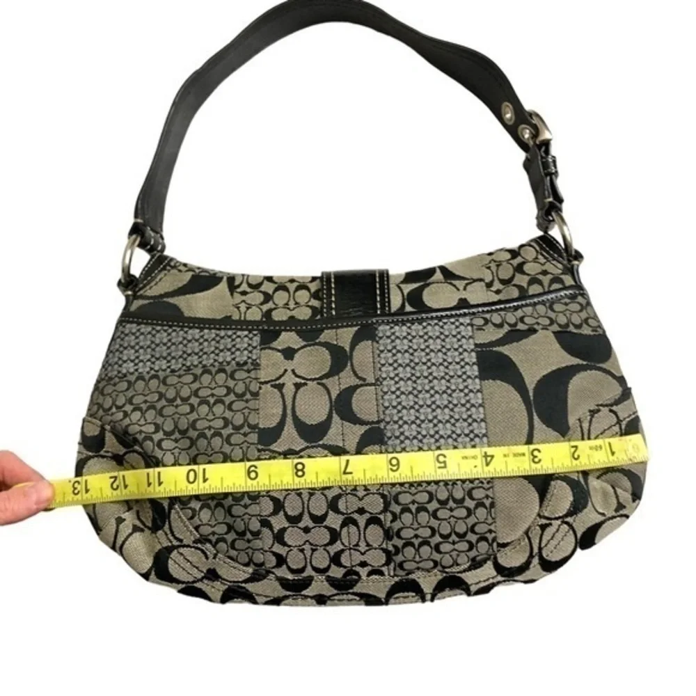 COACH SIGNATURE PATCHWORK SOHO FLAP 12316 HANDBAG BAG PURSE SHOULDER SATCHEL